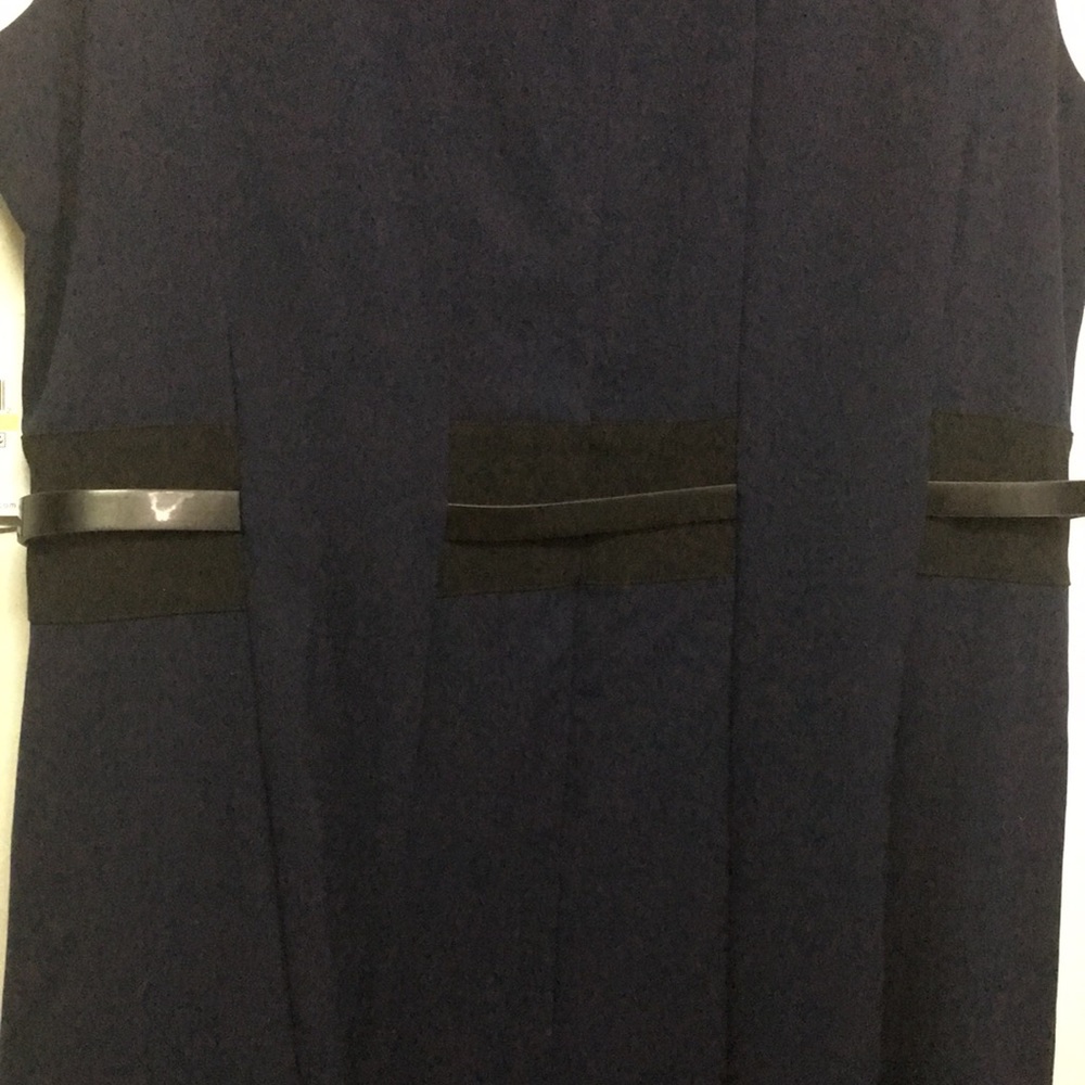 NWT Calvin Klein Woman Belted Navy Blue Fit&Flare Dress: Size 18W - Picture 10 of 13